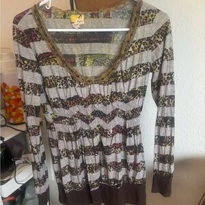 Daytrip Multicolor Striped Long Sleeve Top